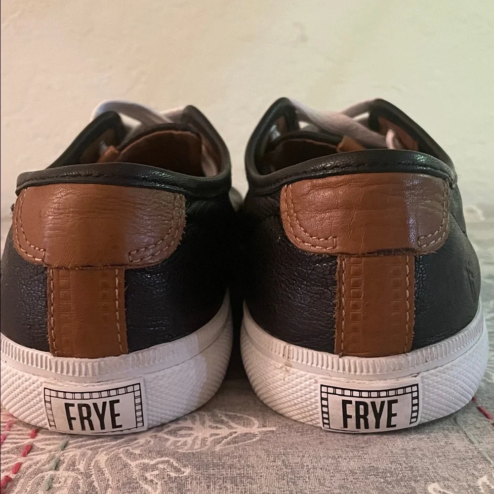 Frye 100% genuine leather Black and white lace up Sneakers - Picture 5 of 14